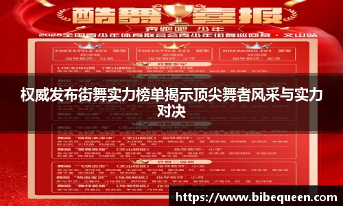 权威发布街舞实力榜单揭示顶尖舞者风采与实力对决